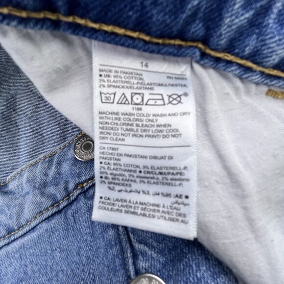 Old Navy Jeans Womens 14 Blue High Rise Kicker Boot Cut Light Wash Stretch Denim - Picture 7 of 13